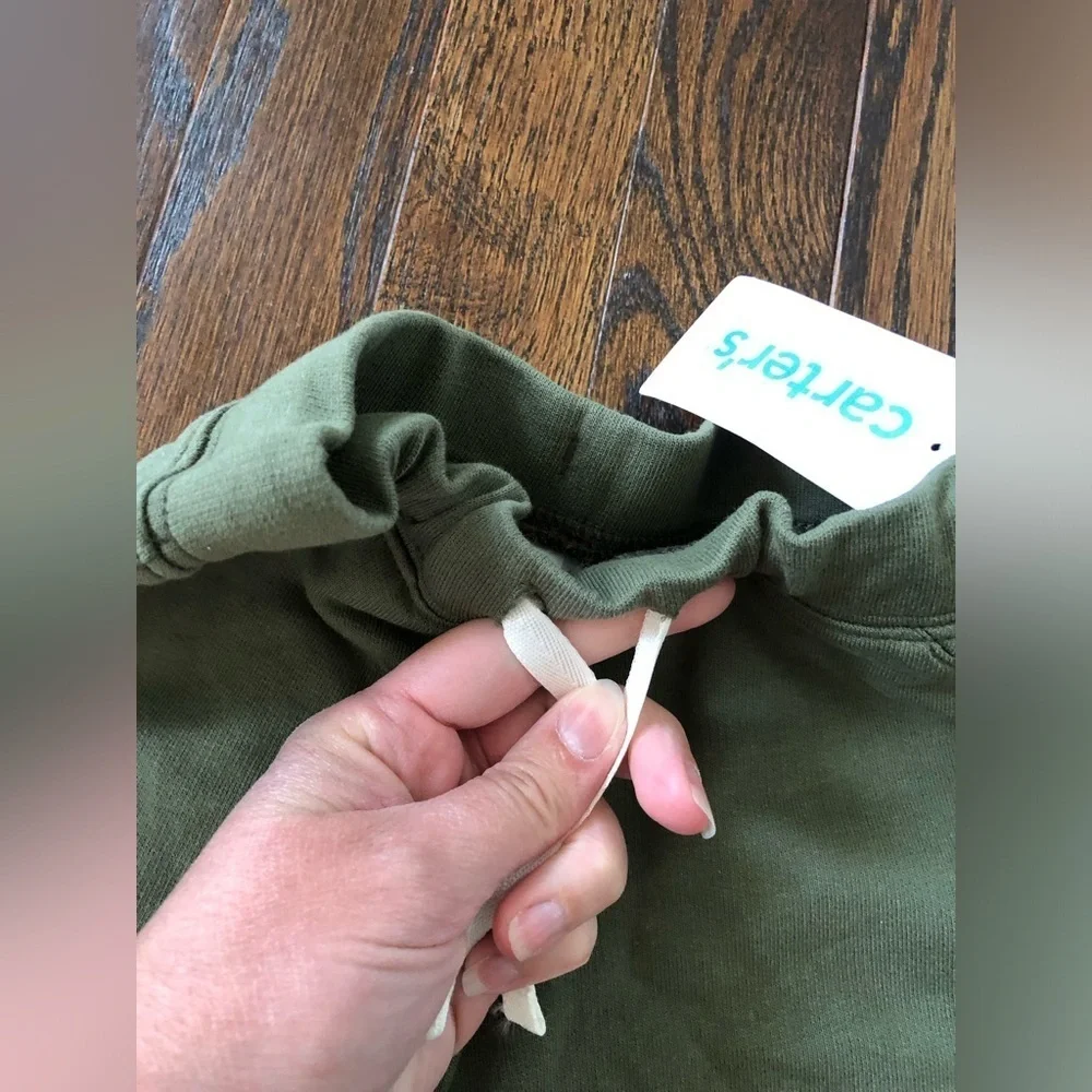 *NWT* Carter’s Girls 2/2T Olive Green Cotton Shorts w/Pockets & Waistband